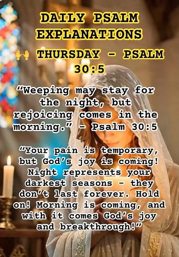 🌅 Psalm 30:5 Explained - Joy Is Coming in the Morning! 💫