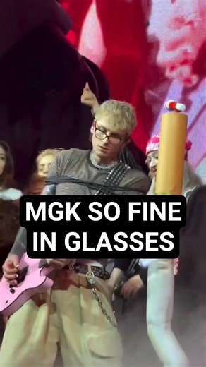 Why does mgk look so fine in glasses?? And he ain't no good student. He's a naughty one