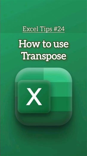 Transpose Data in Excel Using Paste Special | Excel Trick |