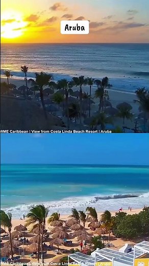 Big waves today in Aruba on Eagle Beach! This is the view from the webcams at the Costa Linda