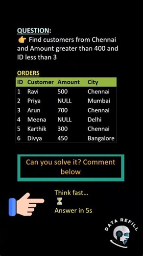 AND OPERATOR IN SQL(THREE CONDITIONS) | SQL FROM BASIC TO ADNVANCED SHORTS#dataanalytics #sqlshorts