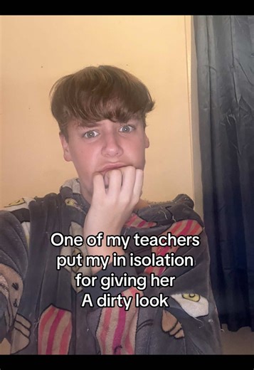 One of my teachers put me In isolation all day for giving her a dirty look! #school #isolation #rude #unfair