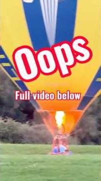 FULL VIDEO BELOW Hot Air Balloon Trying To Land #hotairballoon