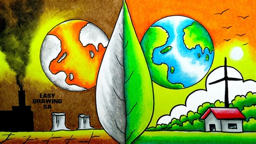 20K views · 206 reactions | Earth day drawing Environment day poster drawing | Easy Drawing SA | Facebook