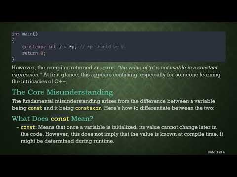 Understanding constexpr in C+ + : Why Your Code Isn't Compiling