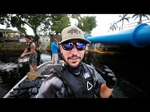Running into Giant PYTHON Underwater In Miami Canals!! (treasure hunting) | Jiggin' With Jordan