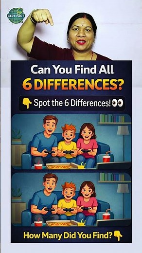 Find 6 Differences 😳 | 99% People Fail This Spot the Difference Challenge!