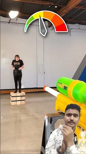 Human vs World's Largest Water Gun #experiment #training