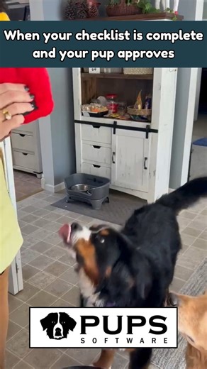When your checklist is complete and your pup approves 🐾✅ That’s the kind of confidence we love to see. With PUPS Inspections, every site, every room, every report — covered. | PUPS Software
