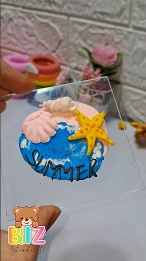 Summer Special Clay Art 🌊🐚 | Mini Beach Theme DIY | Easy Aesthetic Clay Craft