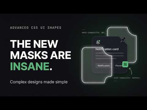 Modern CSS Masking: Build Advanced UI Shapes Without Extra Elements