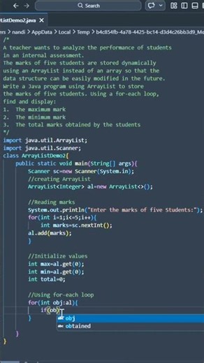 Java ArrayList Example in 1 Minute | Add, Display & Remove Elements | Java Programming