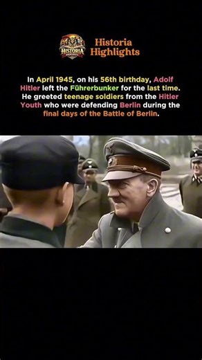 Hitler’s Final Public Appearance – April 1945