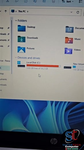 C drive partition full and clean junk files @ SuperTech Zone #technology #onlineshopping