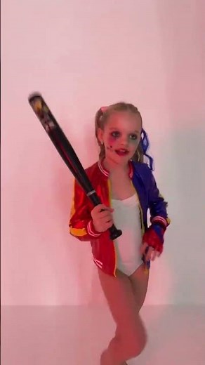 Harley Quinn Fun Cosplay by Eva! (Kids Friendly) #shorts
