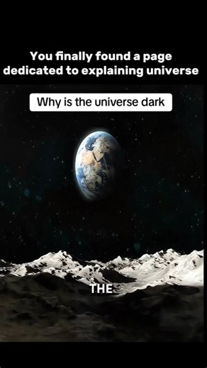 universestik on Instagram: "🌌 Why is the universe dark? At night, space looks black — not because light is missing, but because it’s spread too thin. The universe is vast. Stars are separated by unimaginable distances, so most directions contain no nearby light source. Even though there are trillions of stars, the universe is not infinitely old. Light from many regions hasn’t had time to reach us yet. Add to that cosmic expansion — stretching light until it fades into darkness. Darkness isn’t e