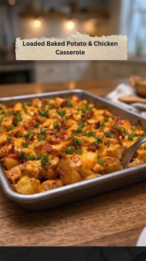 Loaded Baked Potato & Chicken Casserole