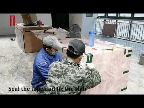 Sintered stone installation|Kitchen countertop|Moreroom stone