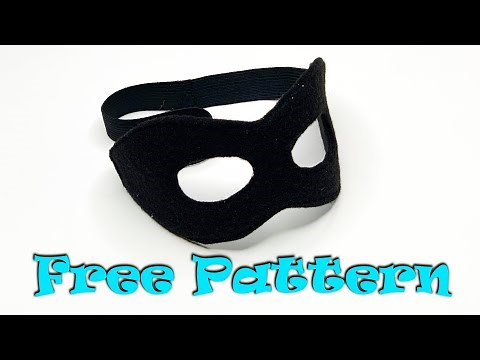 How to Make a Black Mask for Zorro or Princess in Black Sewing Tutorial. Free Pattern. Easy. DIY