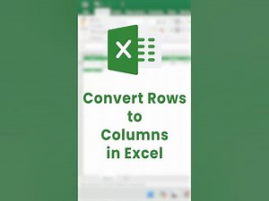 How to Convert Rows to Column in Excel? (Learn in 20 Sec) Excel Tips shorts excel exceltricks