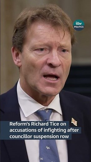 Reform's Richard Tice denies party infighting after councillor suspension row | ITV News