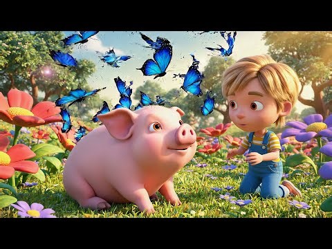Minecraft Baby Pig Ran Across a Flower Mea | Nursery Rhymes for Kids & Baby Songs