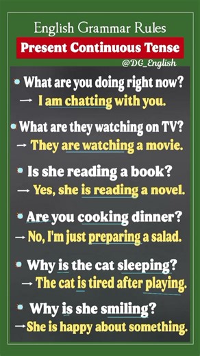 Present Continuous Tense 👩🏻‍🏫 English Grammar Rules 🤗 #goviral
