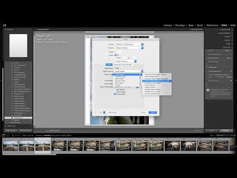 Printing to the Epson P800 printer from Lightroom
