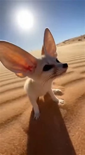 Baby Fennec Fox Deploys Ear Chutes, Becomes Living Kite 😂 | 4K Viral AI Video