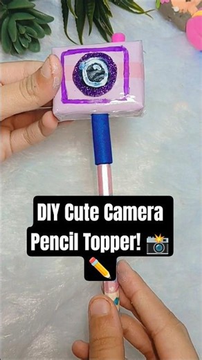 World's Smallest Working Camera Pencil Topper? 😱​ Easy Back To School Clay Craft Tutorial ✨ #shorts