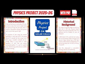 Class 12 Investigatory Project: Solar Cell Experiment & Working (2025 Guide)