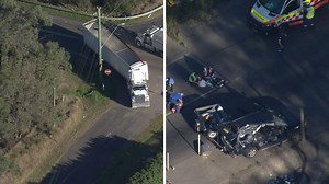 Driver killed following a crash in Sydney's north-west involving a car and crane