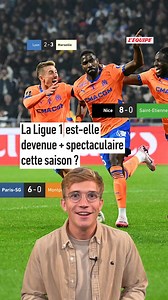 ⚽️ Encore 36 buts en 9 matches ce week-end, 3,2 buts par match depuis le début de la saison, la Ligue 1 est-elle devenue plus spectaculaire cette saison ? Donnez-nous votre avis. #football #sport #france | L'EQUIPE
