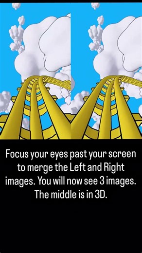 Focus your eyes past your screen to merge the Left and Right imeges.Eye chleng#shortvideo #trending