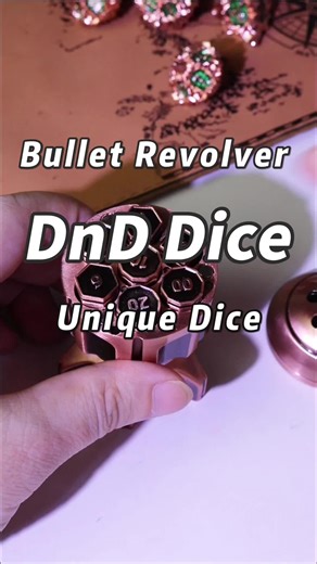 Bullet Revolver DnD Dice: Unique Handmade Craft
