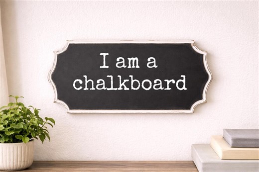 Rustic Farmhouse Chalkboard Sign, Distressed White Curved Frame Kitchen Message Board - Etsy