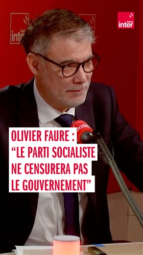 France Inter on Instagram: "Olivier Faure : "Le Parti socialiste ne censurera pas le gouvernement". Au micro de Benjamin Duhamel, le premier secrétaire du Parti socialiste confirme son intention suite à l'utilisation par Sébastien Lecornu du 49.3 pour adopter le budget."