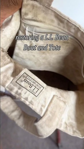 Before and after cleaning this LL Bean Boat and Tote! Simple instructions #DIYproject #totebag #DIY