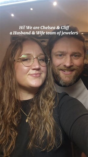 If you want some SwankMetalsmithing lore - Cliff & I met in 2021 when the USPS assigned him to my route and he became my mailman at the shop. Over months we got to know each other and fell in love and the rest is history. Cliff left the Post Office in 2024 to join the family business where we are now both training with my Mom Karen and Dad Gary to continue with the craft of metalsmithing for another generation ⚒️💎 | chelsea_swankmetalsmithing