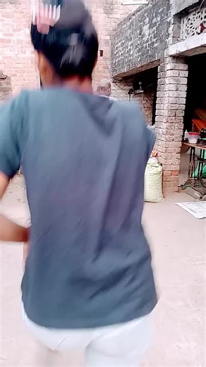 Playful Dance in a Rustic Village Setting