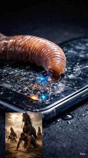 A worm and a phone connection. #shorts