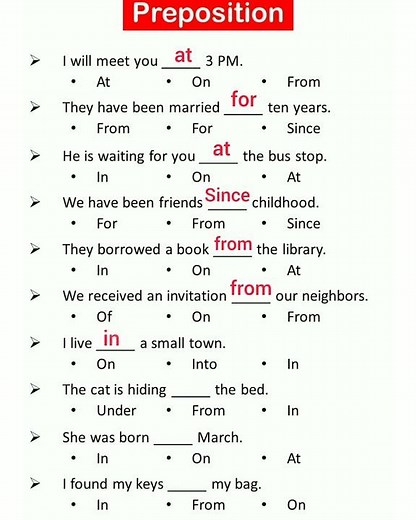 Preposition in English Grammar | Preposition Quiz