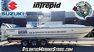 32' Intrepid Repowered with twin 350HP Suzuki's - Atlantic Marine. Visit http://www.AtlanticMarineStore.com or call 305.826.2202 to Repower Your Boat Today! | Atlantic Marine Inc