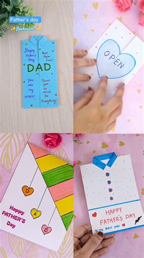 Father's Day greeting card ideas 💙 #shorts​ #greetingcards​ #fathersday​