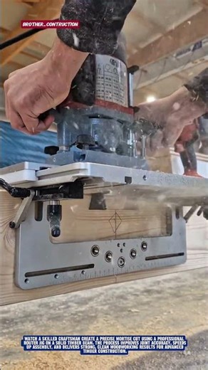 Perfect Mortise Routing on Timber Beam | Precision Woodworking Technique
