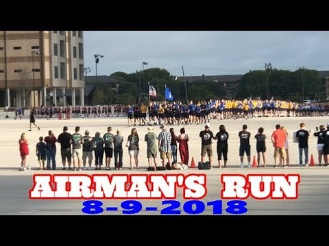 Air Force BMT Graduation Airman's Run at Lackland AFB San Antonio, TX 8-9-2018