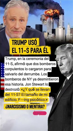 TRUMP mintió sobre el 11-S y Stewart lo destruyó 💥 #trump #jonstewart #escandalo #donaldtrump