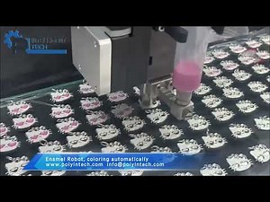 Enamel robot Intelligent visual Automatic coloring and dispensing Machine #enamel #badges #coin