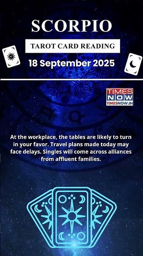 Scorpio Tarot Card Reading | 18 September Zodiac | Astrology & Prediction of the Day | #short #tarot