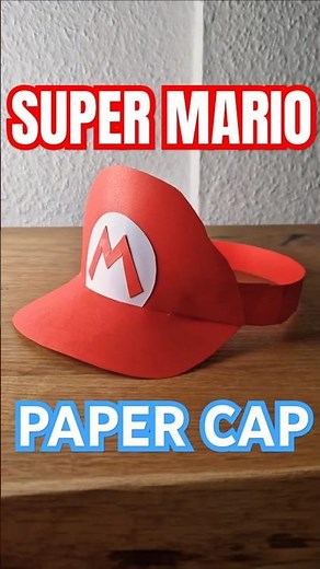 Super Mario Mütze selber basteln mit Papier- nintendo cap #diy #tutorial #supermario #happybirthday